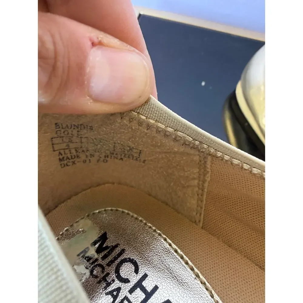 Michael Kors Gold Ballet Flats- Size 4